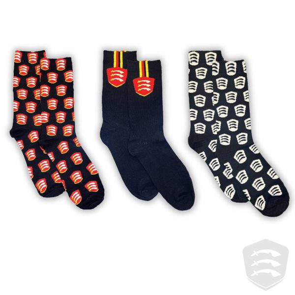 Essex Cricket Casual Socks (Discounted Triple Pack)