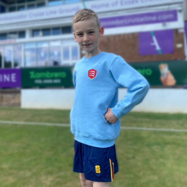 Essex Junior Light Blue Round Neck Sweater