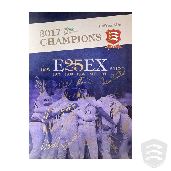 Essex 2017 Champions Signed Poster