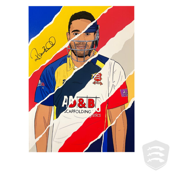Ravi Bopara Signed Essex Poster