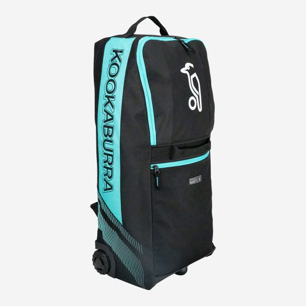 Kookaburra WD6000 Wheelie Duffle Bag - Black & Teal